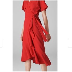 Whistles Abigail Frill Wrap Dress